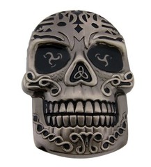 Skull Belt Buckles Tribal Metal Vintage Antique Halloween Party Costume Skeleton