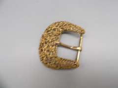 Belt Buckle, Ladies Vintage Filigreed 3&Prime; x 2 1/2&Prime; Fits 1 1/2&Prime; Wide Belt. Brass.