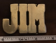 *** BBB Baron Belt Buckle Solid Brass VIntage 1970s Belt Buckle