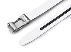 KUULIMEE White Belt Men, Ratchet Dress 30&Prime;-36&Prime; Waist Adjustable, White-04