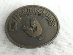 Vintage Belt Buckle Smith Gruner Sii Mining Equipment Company 1980s Brass