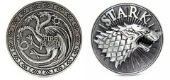 Game of Thrones Themed Metal Enamel Set of 2 Belt Buckles