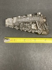 Vintage 1978 Bergamot Brass Works Large Metal Locomotive Train Belt Buckle USA