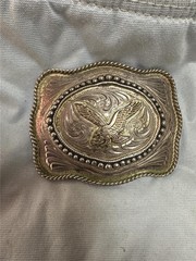 Vintage Lone Star Eagle Belt Buckle