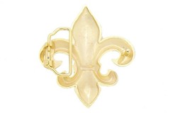 Men Women Gold Metal Belt Buckle Western Fashion Fleur De Lis Flower Unisex Lily