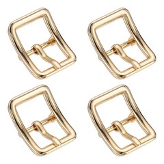 4Pcs Single Prong Belt Buckle 0.63&Prime; ID Curved Bow Buckle for Belt, Light Gold