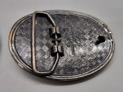 Vintage SMITH TOOL Solid Brass Belt Buckle Heavy Raised Drill Bit Lot Of 2