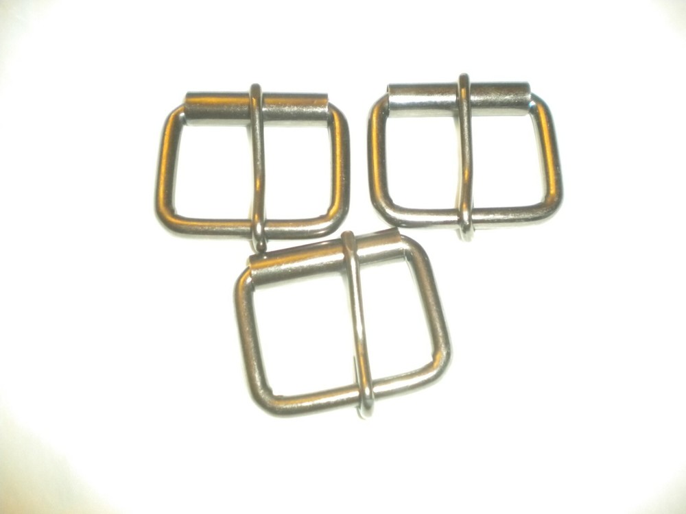 LOTS OF 3 SILVER COLOR REGULAR BUCKLE FOR 1 1/2 IN WIDE BELT