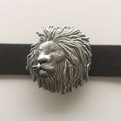 Vintage Distressed Lion Head Animal Wildlife Western Belt Buckle