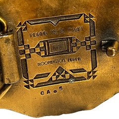 Vintage Ford Model A Car Brass Belt Buckle Scrolls Transportation