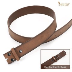 JASGOOD Western Leather Belt Strap for Fits waist size 27&Prime;-31&Prime;, D-dark Coffee
