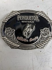 Pendleton Whisky Western Belt Buckle Let&rsquo;er Buck Montana Silversmiths 2020