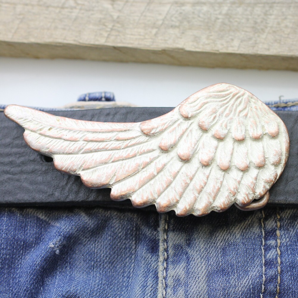 Belt Buckle Wings, Angel Wings Belt Buckle for 4cm Belt, Rose Mother of Pearl