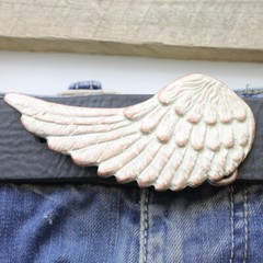 Belt Buckle Wings, Angel Wings Belt Buckle for 4cm Belt, Rose Mother of Pearl