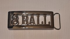 8BALL 8 BALL CUSTOM Belt Buckle-Put ANY LETTERS &/OR NUMBERS on Buckle