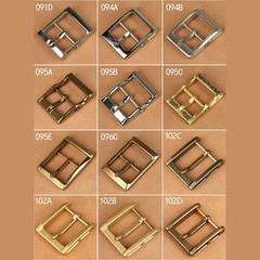 Brass Belt Buckle for Men Leather Belt Pin Buckle Stainless Steel Vintage Style