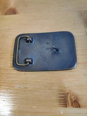 VTG BELT BUCKLE Fast Fab Erectors COMPANY Cast Metal HEAVY 2×3&Prime; Fits 1.5&Prime; Belt