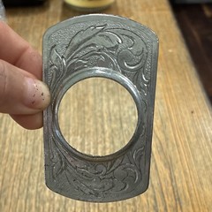 Men&rsquo;s Western Silver Tone Floral Engraved Metal Frame Belt Buckle Fits 1.5&Prime;