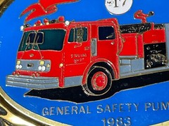 VTG Heritage Chariots of Fire 1983 General Safety Pumper No 17 Brass Belt Buckle