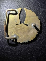 1970s vintage HARLEY DAVIDSON belt buckle SOLID BRASS motorcycle WINGS western