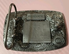 Vintage NOS CAT Road Builders Belt Buckle Caterpillar Heavy Equipment 1992