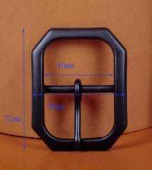 SOLID BLACK RECTANGULAR CENTER BAR BELT BUCKLE REPLACEMENT FITS 1-1/2&Prime; BELTS