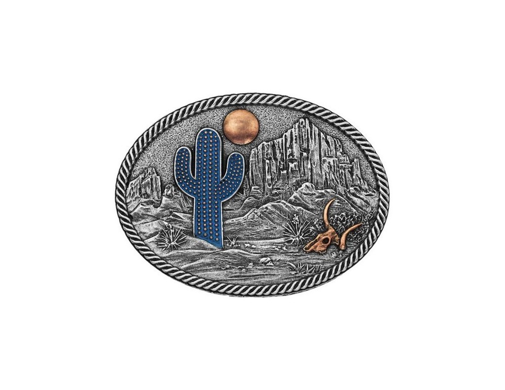 Montana Silversmiths Belt Buckle Moon 4&Prime; x 2&Prime; Silver Copper A825