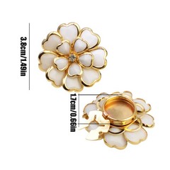 Vintage Fancy Decorative Metal Flower Shaped | Shirt Suit Button Cover For Women