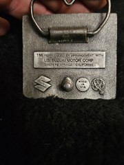 Vintage Suzuki Motorcycle Belt Buckle- Made in USA U.S. Suzuki Motor Corp Logo –