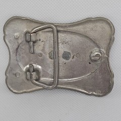 Rustic Cowboy Buckle Boots Southwestern Style 3.75&Prime; Heavy Metal Silvertone