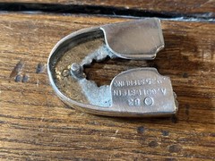 Arnold Goldstein Sterling Silver Belt Buckle 14K Gld 26-27-1.25”