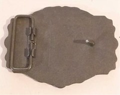 Vintage Livingston Wells & Co Gold Dealers Clipper Ship Belt Buckle Bronze Color