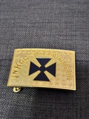 Masonic KNIGHTS TEMPLAR IN HOC SIGNO VINCES Past Grand Commander Belt Buckle Gol