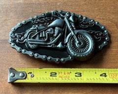 Motorcycle Belt Buckle Western Cowboy Motorcyclist Stunning