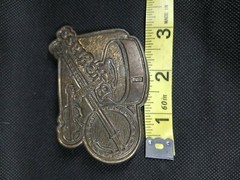 Bluegrass Music Guitar Banjo Fiddle 3D Belt Buckle Brass Music 3×2.5 Hillbilly *