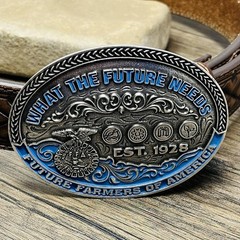 Montana Silversmiths Attitude Officially Licensed FFA Future Farmers Belt Buckle