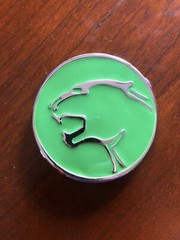 Wild Jaguar Head Lion Tiger Animal Green Metal Unisex Men’s Belt Buckle