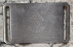 GRIP6 BELT BUCKLE – TITANIUM – CLASIC in NATURAL – 1.5 INCH WIDE – WOMEN and MEN