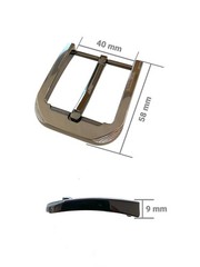 Premium Belt Buckle Men&rsquo;s 40mm Wide Metallic Grey with Laser Finish Belts…