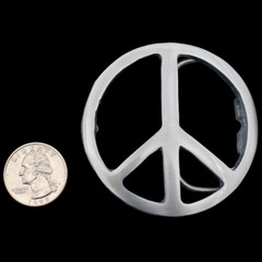 Peace Sign Hippie Flower Child Love Belt Buckle (new)