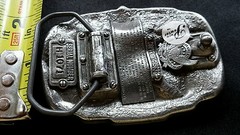 U.S. ARMY FIREPOWER BELT BUCKLE PEWTER 1983