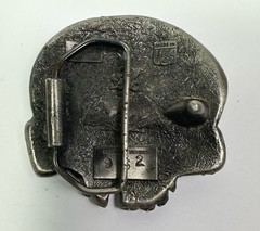 Vintage 1976 Skull Head Belt Buckle Great American Buckle Company