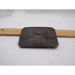 Vintage Rolls Royce of Springfield Mass Belt Buckle Brass Tone Classic Car