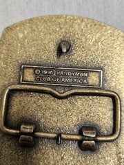 Handyman Club Of America Life Member Tool Shop Carpenter Mens Brass Belt Buckle