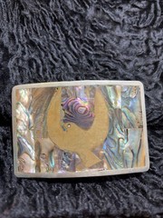 VINTAGE Belt Buckle Abalone/Brass/Silver Peace Dove ALPACA Mexico~ 3.5” X 2.5”