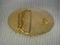 Vintage Pacifica Hospital Marshal Badge Belt Buckle 3 1/2&Prime; x 2 1/4&Prime;