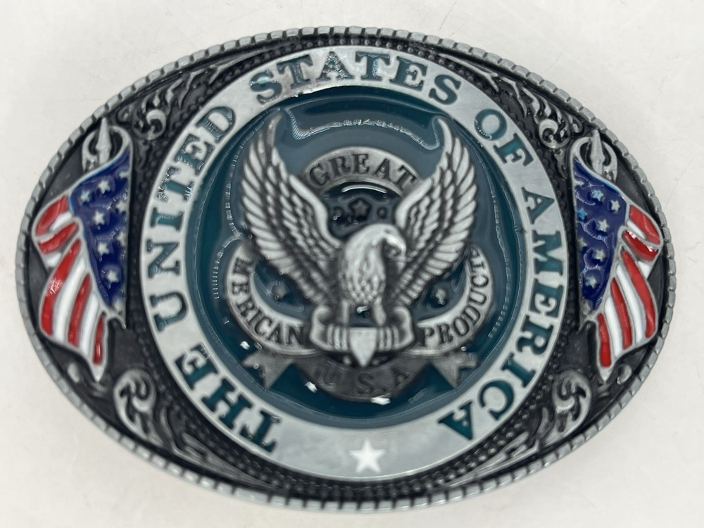 United States of America Bald Eagle Belt Buckle American Flag, USA Patriotic
