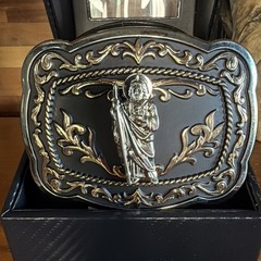 Western Style Saint Jude Buckle Hebilla Vaquero San Judas