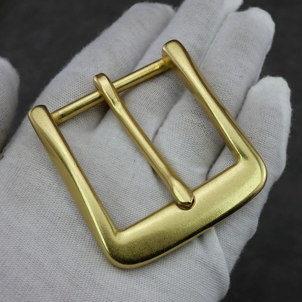Men Brass Single Prong Replacement Belt Buckle Hardware Clip 3.8cm Wide Belt