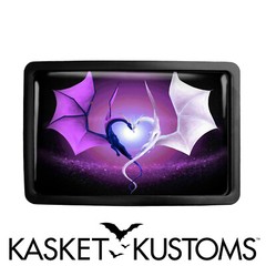Dragon Belt Buckle – Purple Gothic Heart Fantasy Rectangle Belt Buckle – 232